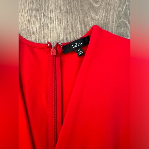 Lulus Cocktail Hour Red Wrap Dress - Picture 4 of 4